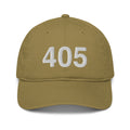 405 Oklahoma Area Code Organic Cotton Dad Hat