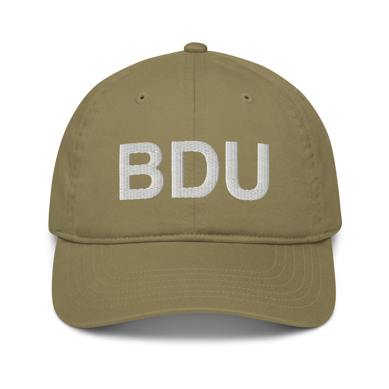 BDU Boulder Airport Code Organic Cotton Dad Hat