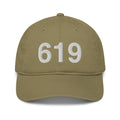 619 San Diego CA Area Code Organic Cotton Dad Hat