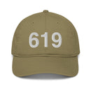 619 San Diego CA Area Code Organic Cotton Dad Hat