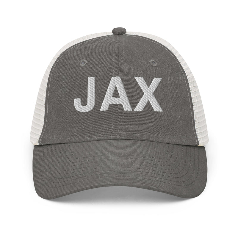 JAX Jacksonville Airport Code Faded Trucker Hat