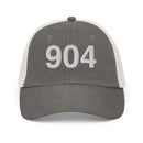 904 Jacksonville Area Code  Faded Trucker Hat