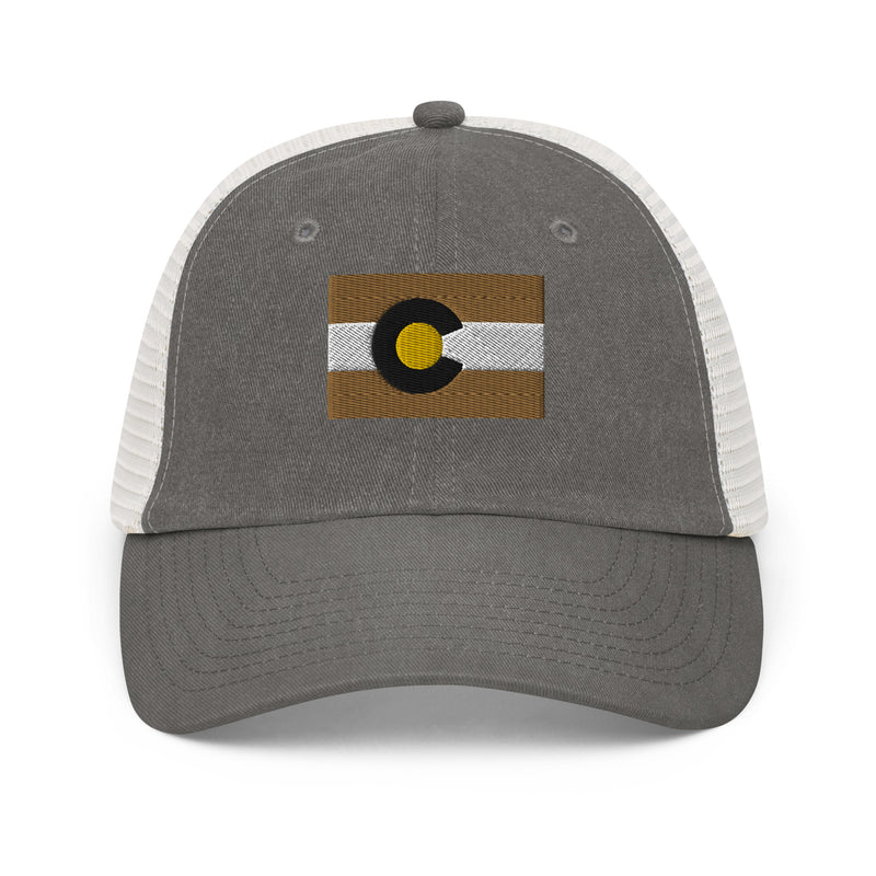 Boulder Colorado Faded Trucker Hat