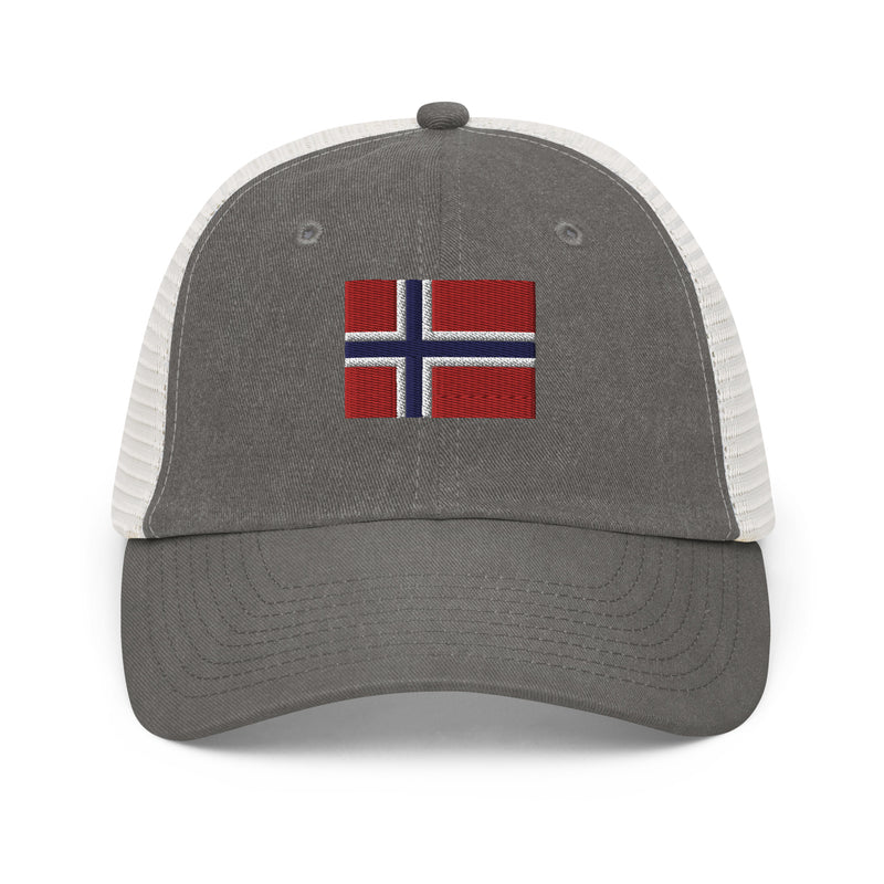 Norway Flag Faded Trucker Hat