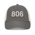 806 Texas Panhandle Area Code Faded Trucker Hat