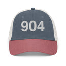 904 Jacksonville Area Code  Faded Trucker Hat