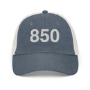 850 Florida Panhandle Area Code Faded Trucker Hat