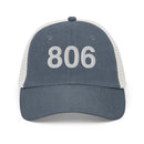 806 Texas Panhandle Area Code Faded Trucker Hat