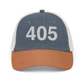 405 Oklahoma Area Code Faded Trucker Hat