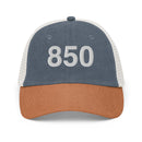 850 Florida Panhandle Area Code Faded Trucker Hat