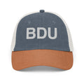 BDU Boulder Airport Code Faded Trucker Hat