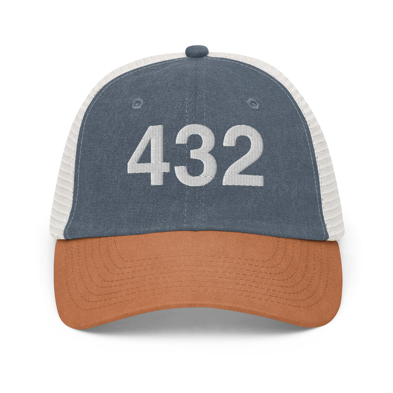 432 West Texas Area Code Faded Trucker Hat