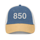 850 Florida Panhandle Area Code Faded Trucker Hat