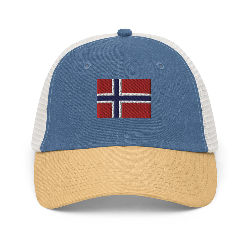 Norway Flag Faded Trucker Hat