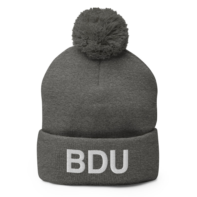 BDU Boulder Airport Code Pom-Pom Beanie