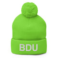 BDU Boulder Airport Code Pom-Pom Beanie