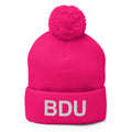 BDU Boulder Airport Code Pom-Pom Beanie