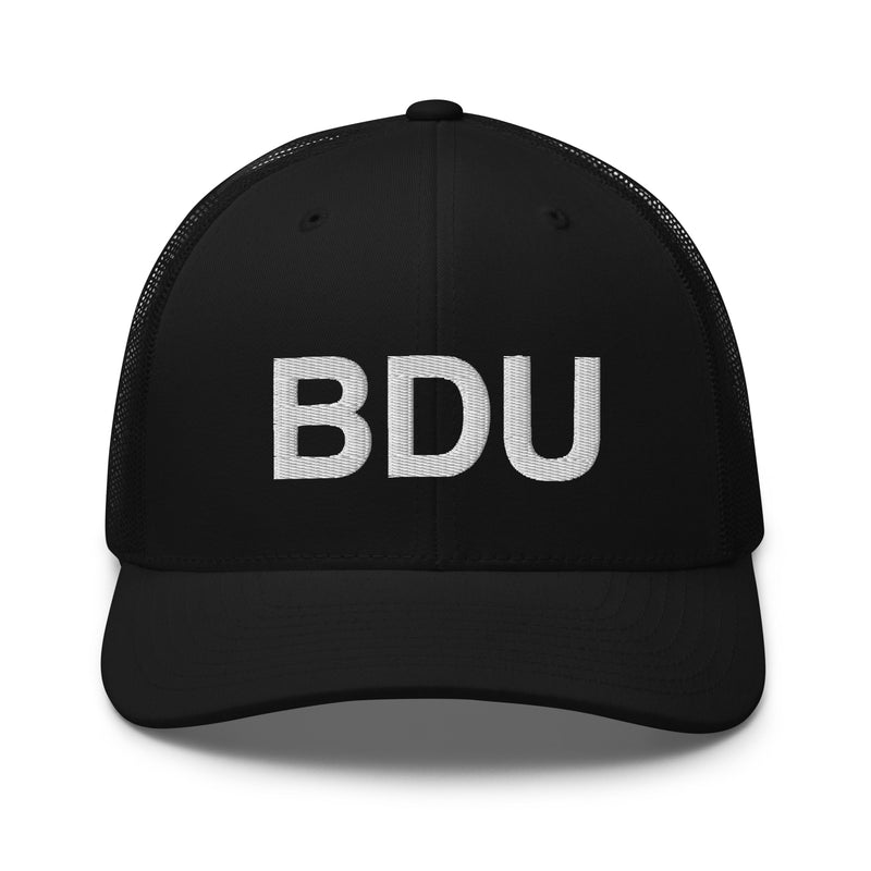 BDU Boulder Airport Code Trucker Hat