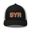 Orange and White SYR Syracuse Airport Code Trucker Hat