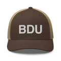 BDU Boulder Airport Code Trucker Hat