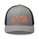 Orange and White SYR Syracuse Airport Code Trucker Hat
