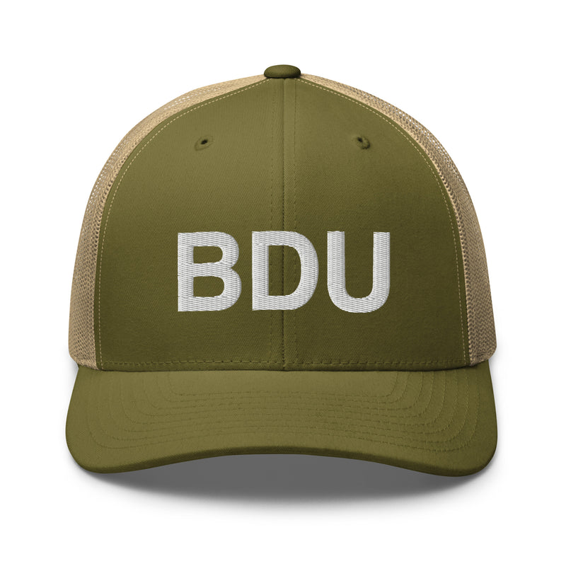 BDU Boulder Airport Code Trucker Hat