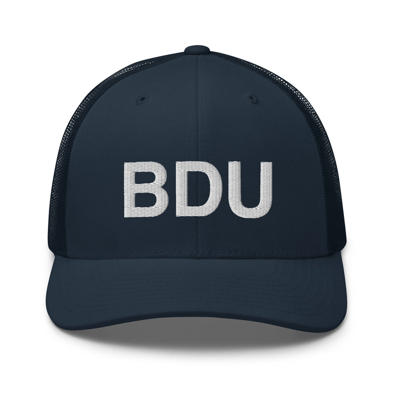 BDU Boulder Airport Code Trucker Hat