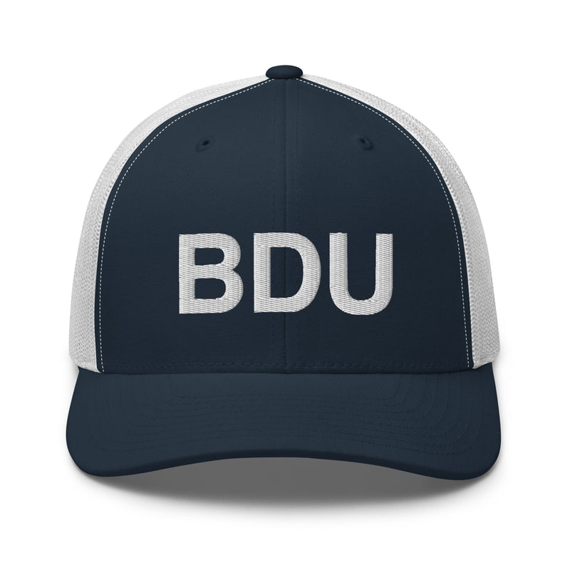 BDU Boulder Airport Code Trucker Hat