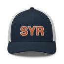 Orange and White SYR Syracuse Airport Code Trucker Hat