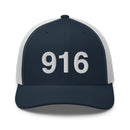 916 Sacramento Area Code Trucker Hat