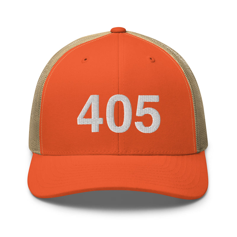 405 Oklahoma Area Code Trucker Hat