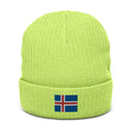 Iceland Flag Recycled Polyester Cuffed Beanie