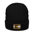 Boulder Colorado Flag Recycled Polyester Cuffed Beanie