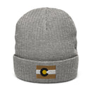 Boulder Colorado Flag Recycled Polyester Cuffed Beanie