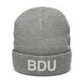 BDU Boulder Airport Code Recycled Polyester Cuffed Beanie