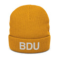 BDU Boulder Airport Code Recycled Polyester Cuffed Beanie