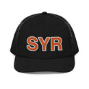 Orange and White SYR Syracuse Airport Code Richardson Trucker Hat
