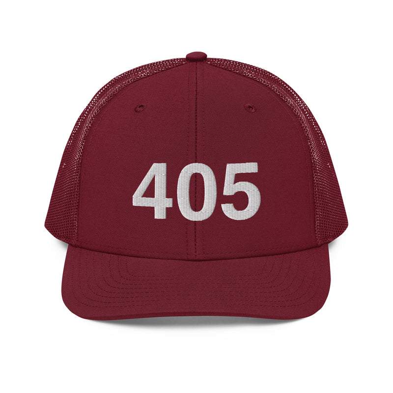 405 Oklahoma Area Code Richardson Trucker Hat