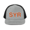 Orange and White SYR Syracuse Airport Code Richardson Trucker Hat