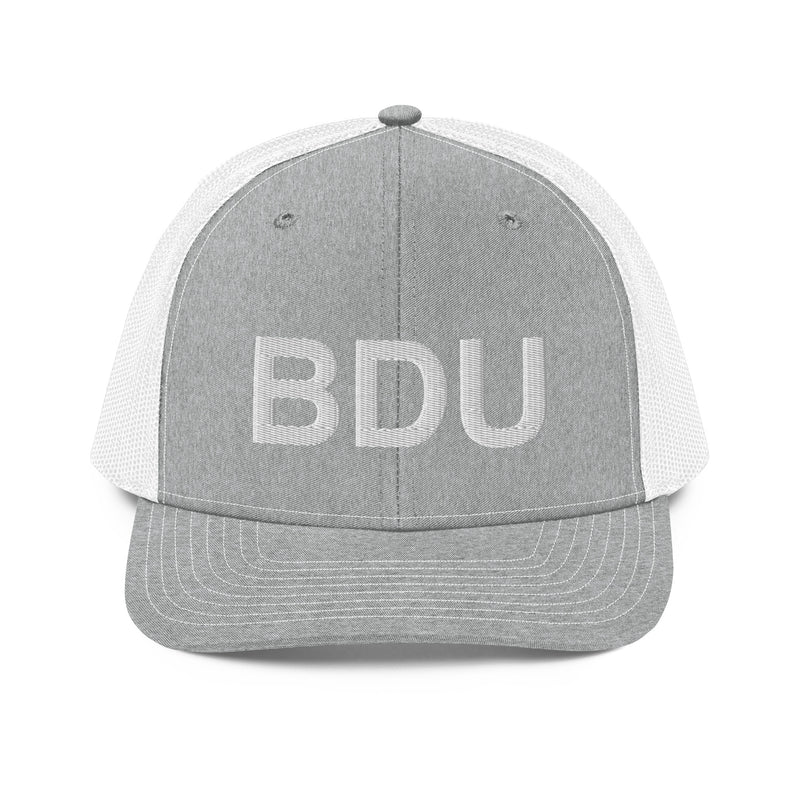 BDU Boulder Airport Code Richardson Trucker Hat