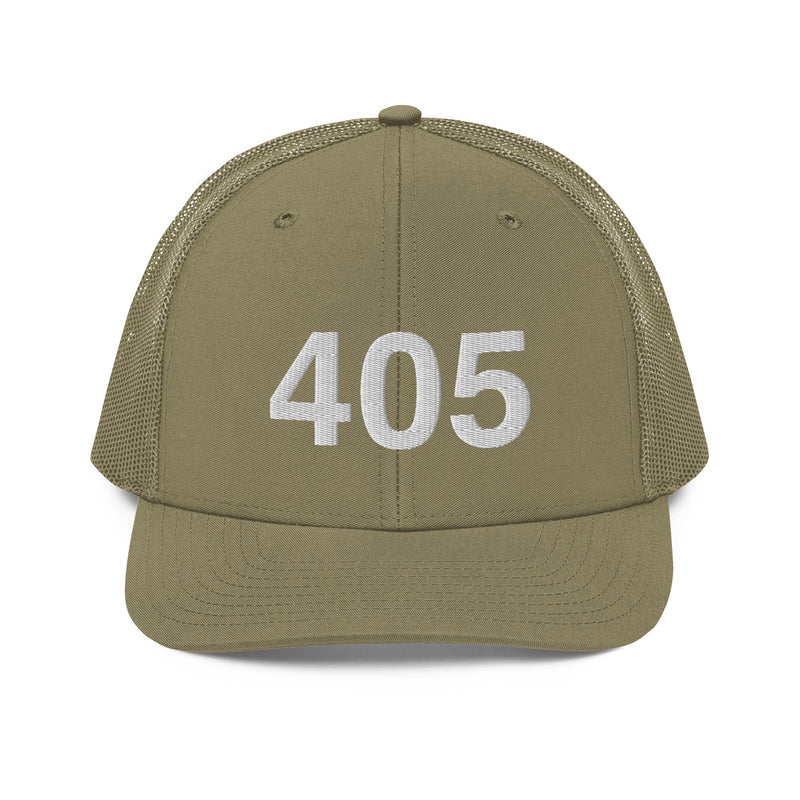 405 Oklahoma Area Code Richardson Trucker Hat