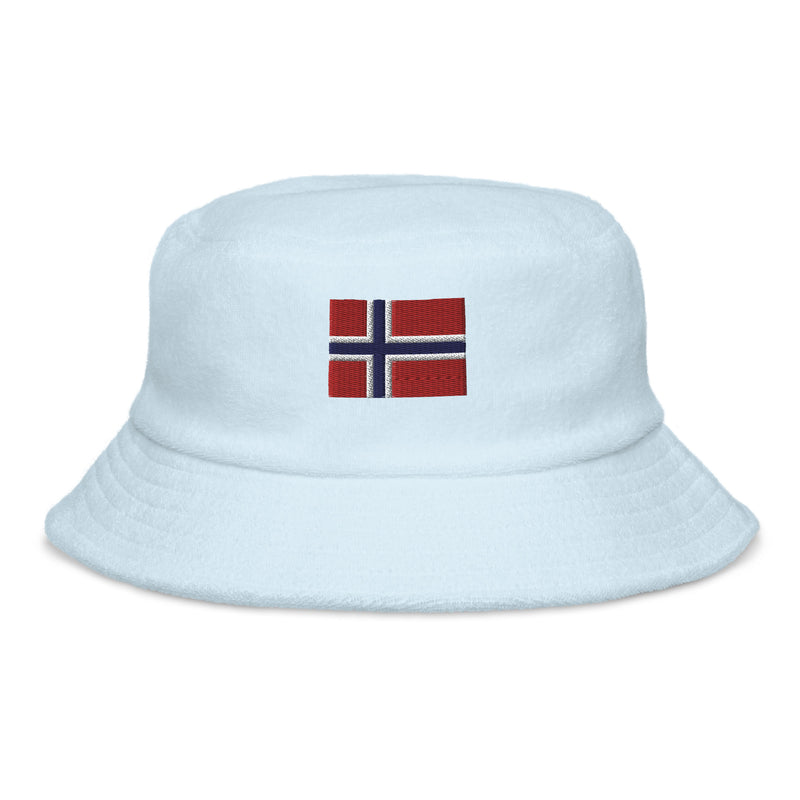 Norway Flag Terry Cloth Bucket Hat
