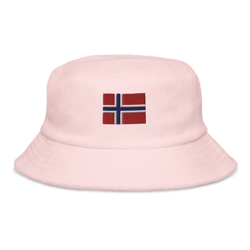 Norway Flag Terry Cloth Bucket Hat