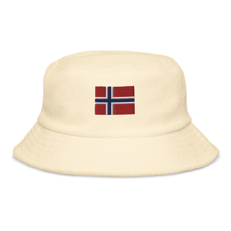 Norway Flag Terry Cloth Bucket Hat