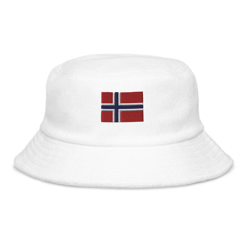 Norway Flag Terry Cloth Bucket Hat