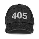 405 Oklahoma Area Code Faded Dad hat
