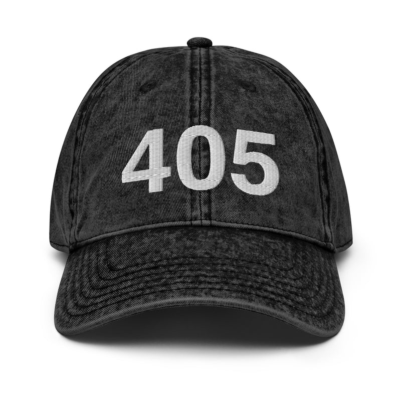 405 Oklahoma Area Code Faded Dad hat