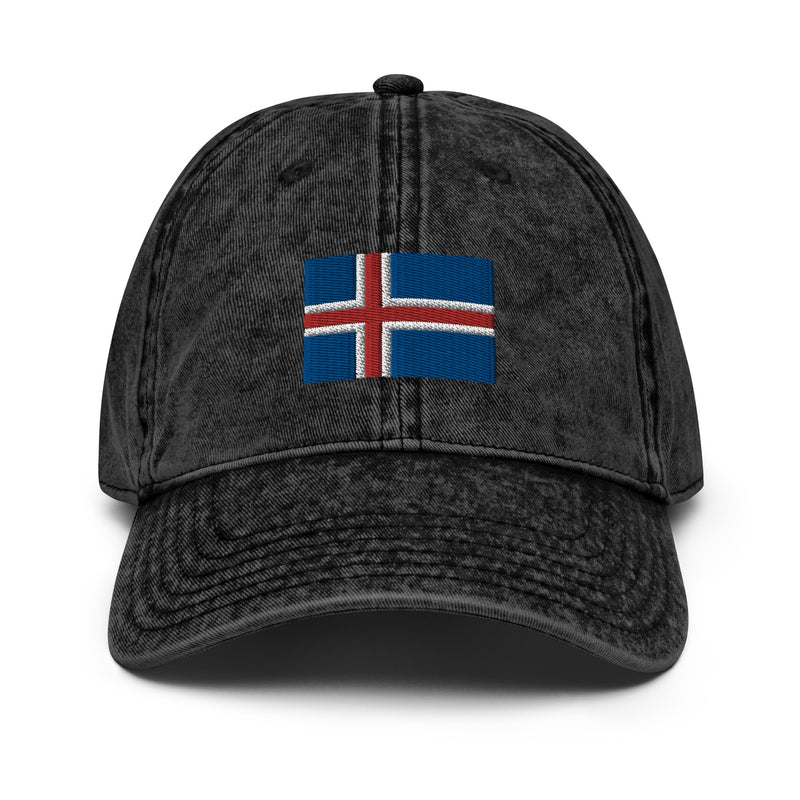 Iceland Flag Faded Dad Hat