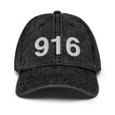 916 Sacramento Area Code Faded Dad Hat
