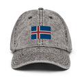 Iceland Flag Faded Dad Hat